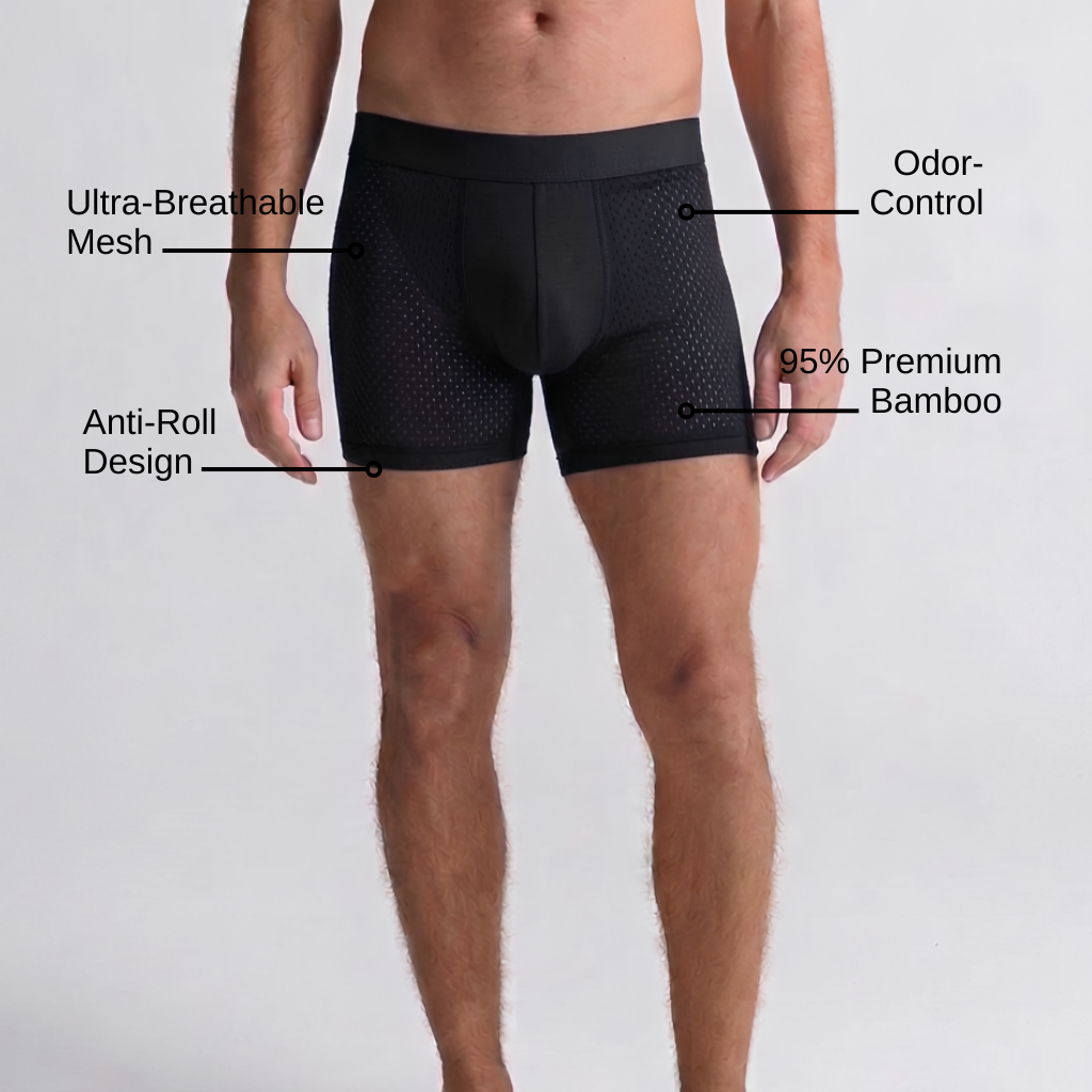 Minotech Atmungsaktive Bambus-Boxershorts